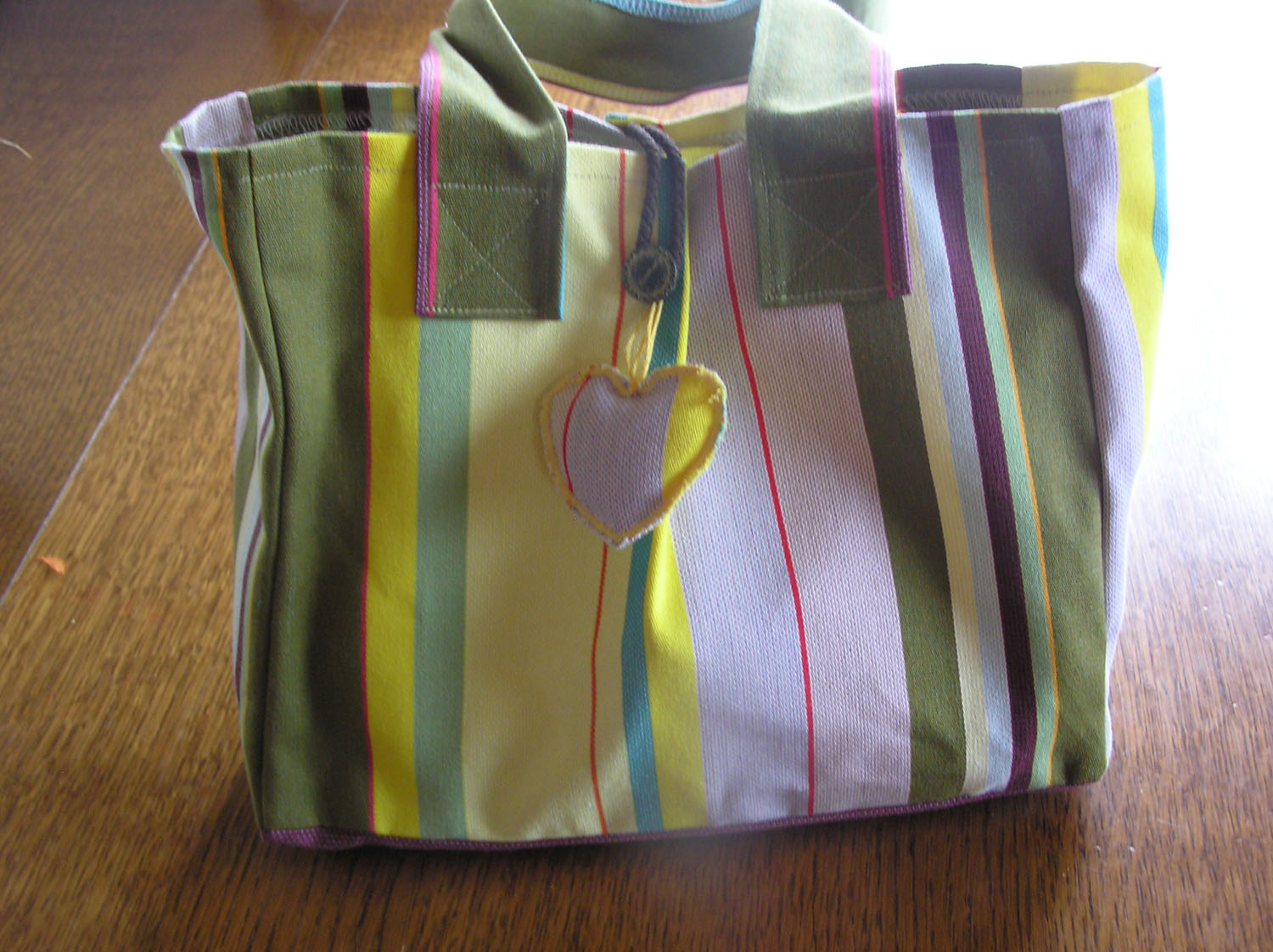 Sac coeur en toile de transat