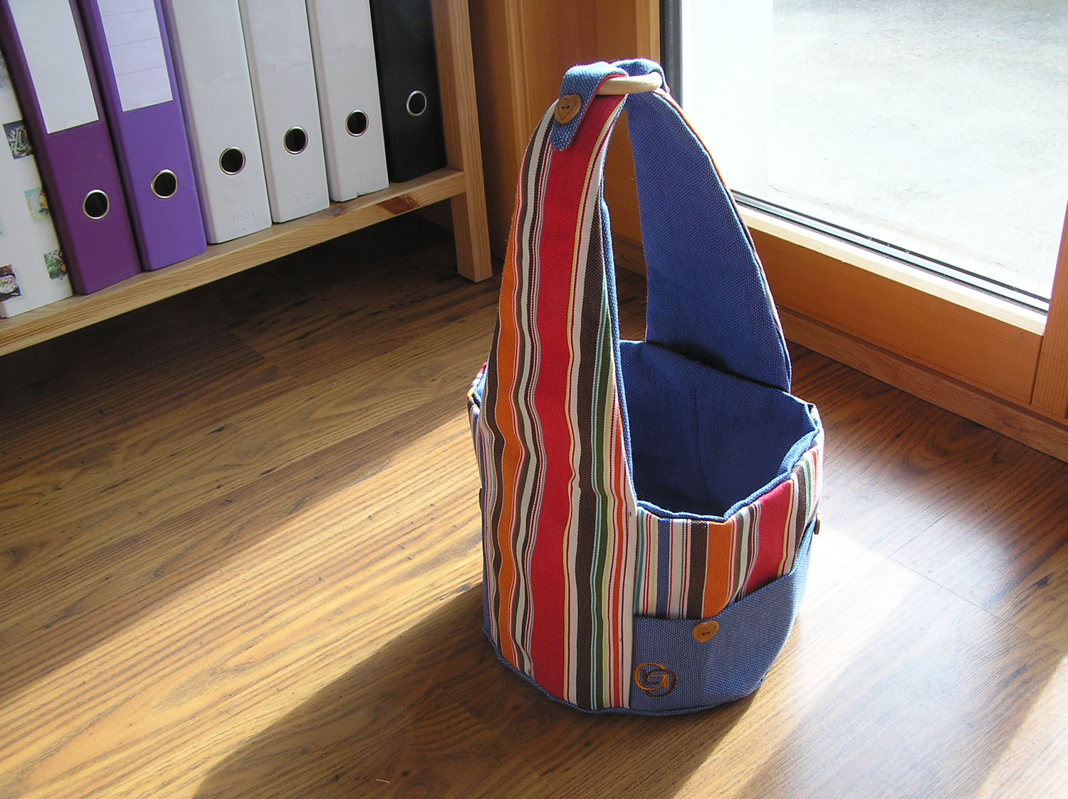 Panier en toile de transat