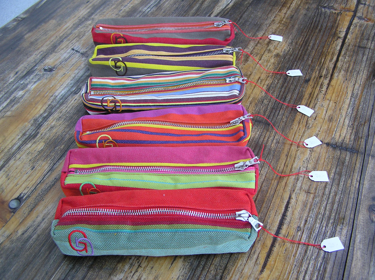 Etuis plumiers en toile de transat