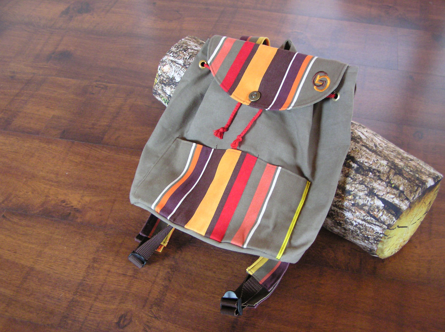 Sac à dos en toile de transat